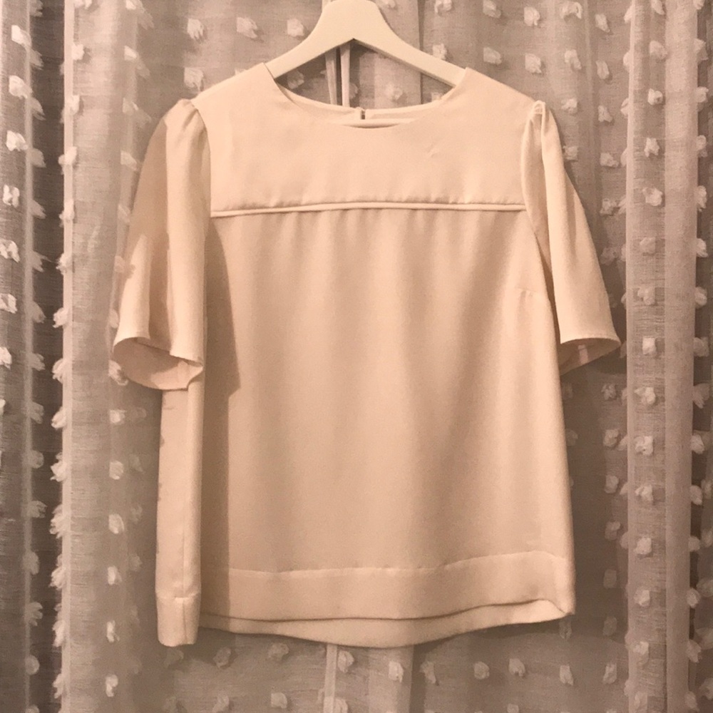 J Crew crisp ivory blouse worn once